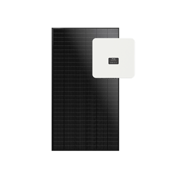 Solcelleanlæg med 12 paneler uden batteri